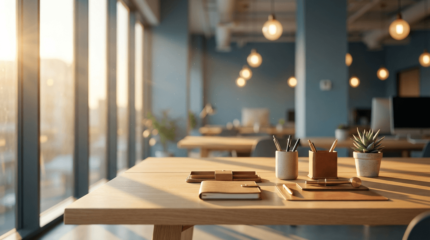 Professional reviewing financial documents in a modern office setting